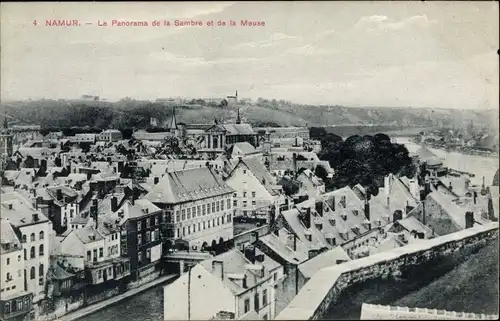 Ak Namur Wallonien, Le Panorama de la Sambre et de la Meuse