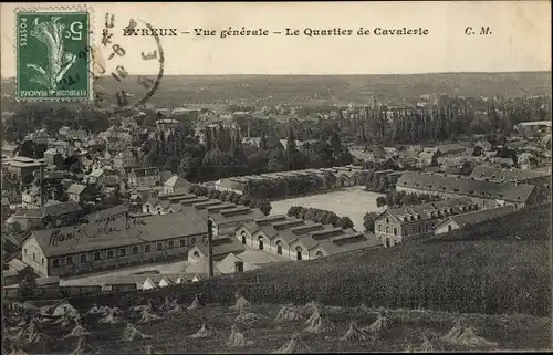 Ak Evreux Eure, Vue generale, Le Quartier de Cavalerie