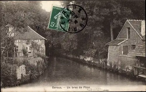 Ak Evreux Eure, Un bras de l'Iton