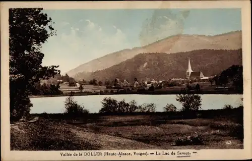 Ak Vosges Frankreich, Vallee de la Doller, Le Lac de Sewen