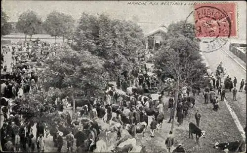 Ak Lisieux Calvados, Marche aux Bestiaux