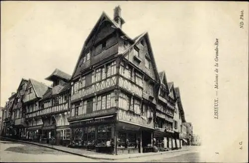 Ak Lisieux Calvados, Maisons de la Grande Rue