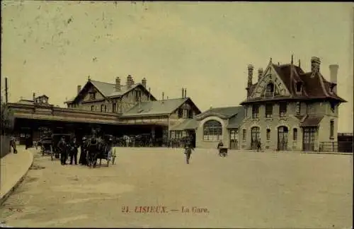 Ak Lisieux Calvados, La Gare