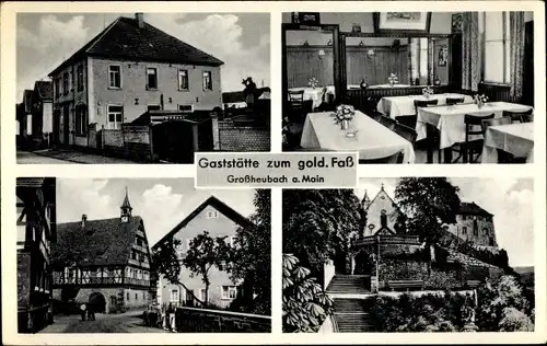 Ak Großheubach am Main Unterfranken, Gaststätte zum gold. Fass