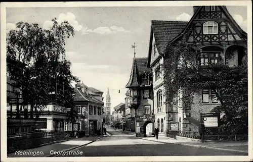 Ak Meiningen in Thüringen, Georgstraße