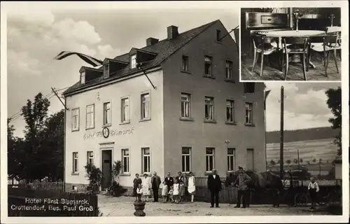 Ak Crottendorf im Erzgebirge Sachsen, Hotel Fürst Bismarck