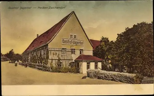Ak Zaschendorf Meißen in Sachsen, Gasthof Jägerhof