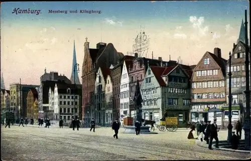 Ak Hamburg Mitte Altstadt, Messberg, Klingberg