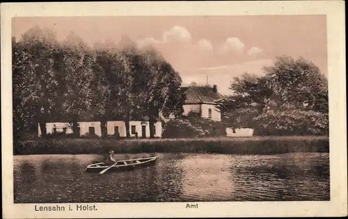 Ak Lensahn in Holstein, Amt, Ruderboot