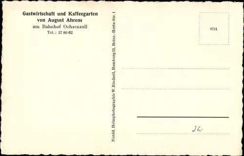 Ak Hamburg Nord Langenhorn, Bahnhof Ochsenzoll, Auto, Gastwirtschaft