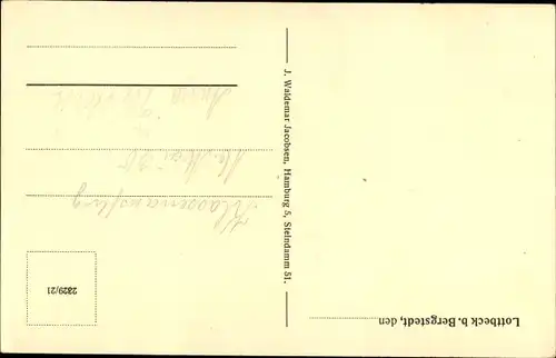 Ak Hamburg Wandsbek Bergstedt Lottbek, Gasthaus Zum Lottbecker Krug, Innenansicht