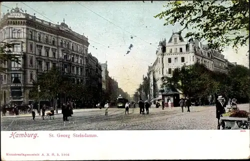 Ak Hamburg Mitte St. Georg, Steindamm