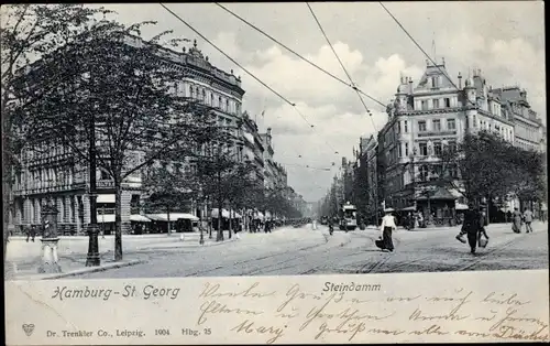 Ak Hamburg Mitte St. Georg, Steindamm