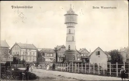 Ak Hamburg Mitte Finkenwerder, Wasserturm, Teilansicht