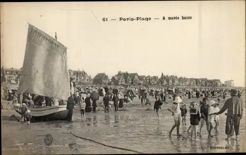 Ak Paris Plage Pas de Calais, A maree basse