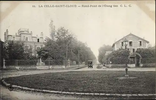 Ak La Celle Saint Cloud Yvelines, Rond Point de l'Etang Sec