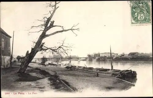 Ak Le Pecq Yvelines, Le Port