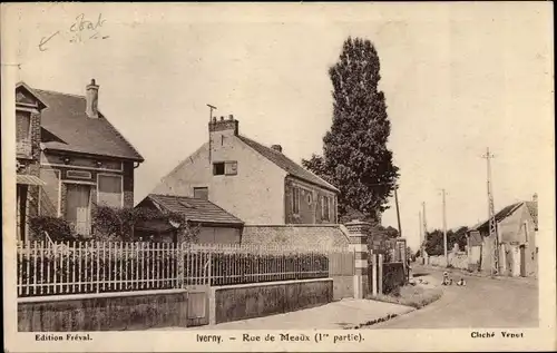 Ak Iverny Seine et Marne, Rue de Meaux