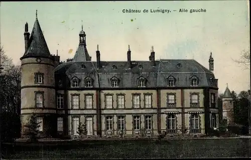 Ak Lumigny Seine et Marne, Le Chateau, Aile gauche