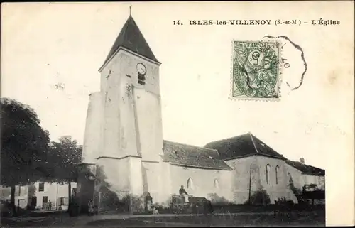 Ak Isles les Villenoy Seine et Marne, L'Eglise