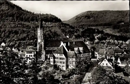 Ak Bad Urach in der Schwäbischen Alb, Teilansicht, Gasthof, Kirche