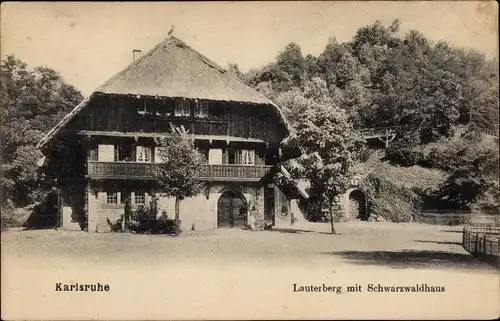 Ak Karlsruhe in Baden, Lauterberg mit Schwarzwaldhaus