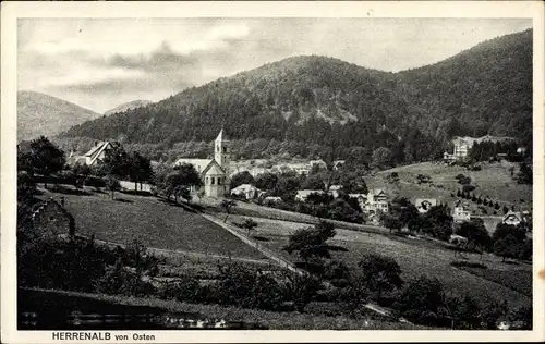 Ak Bad Herrenalb, Blick auf den Ort, Kirche, Häuser