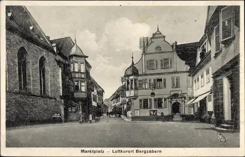 Ak Bad Bergzabern Rheinland Pfalz, Marktplatz