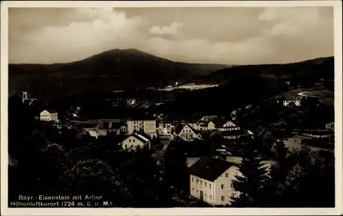 Ak Bayerisch Eisenstein in Niederbayern, Stadtpanorama, Arber