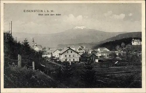 Ak Bayerisch Eisenstein im Bayrischen Wald, Blick nach dem Arber