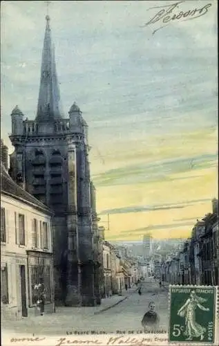 Ak La Ferté Milon Aisne, Rue de la Chaussee, Straßenpartie