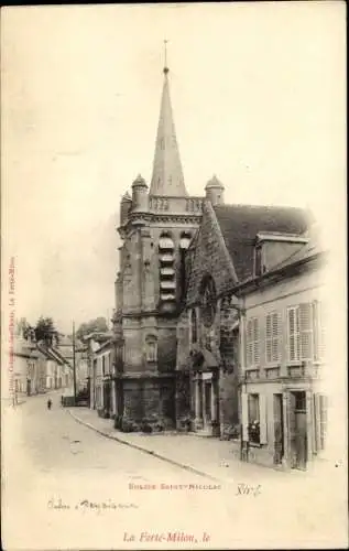 Ak La Ferté Milon Aisne, Église Saint Nicolas