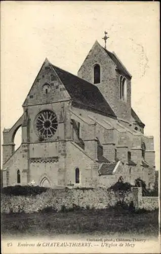 Ak Château Thierry Aisne, L'Église de Mezy