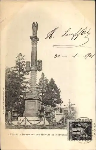 Ak Montcornet Aisne, Monument des Mobiles