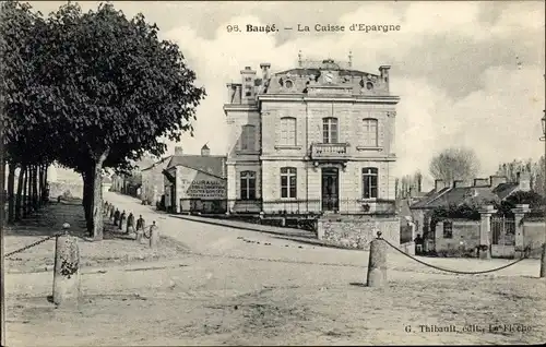 Ak Baugé Maine et Loire, La Caisse d´Epargne