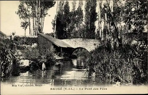 Ak Baugé Maine et Loire, Le Pont des Fées