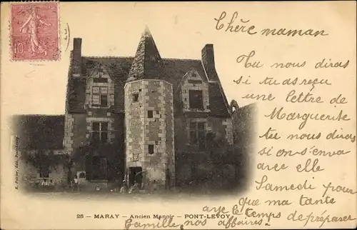 Ak Maray Loir et Cher, Ancien Manior, Pont Levoy