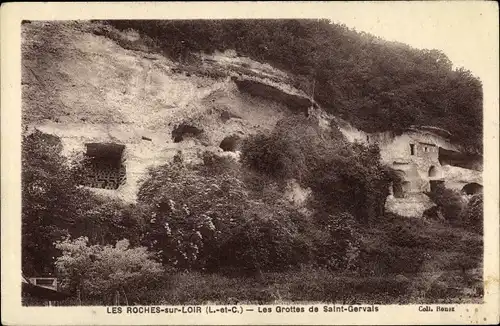 Ak Les Roches sur Loir Loir et Cher, Grottes de Saint Gervais