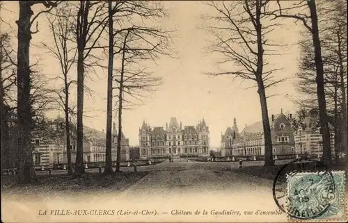 Ak La Ville aux Clercs Loir et Cher, Chateau de la Gaudinière, Vue d´ensemble