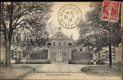 Ak La Boissière Yvelines, Orphelinat Militaire Heriot, Entree et Grille d'Honneur