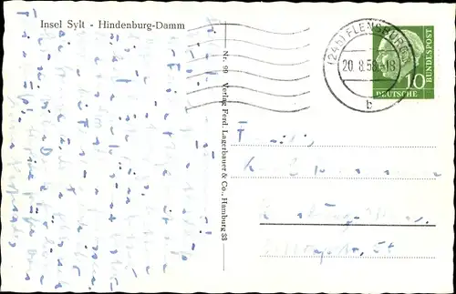 Ak Sylt in Nordfriesland, Dampflok auf dem Hindenburgdamm, Möwen