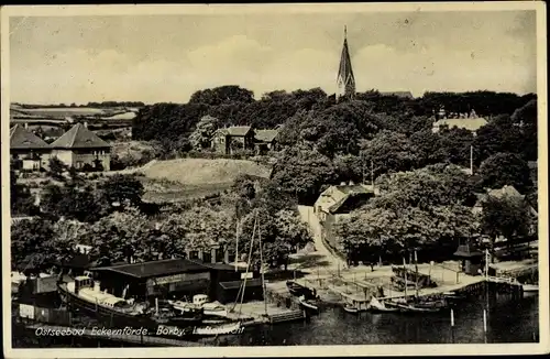 Ak Ostseebad Borby Eckernförde, Fliegeraufnahme