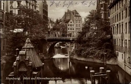 Ak Hamburg Mitte Altstadt, Ellernthorsbrücke