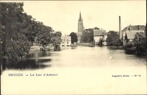 Ak Bruges Brügge Flandern Westflandern, Le Lac d'Amour