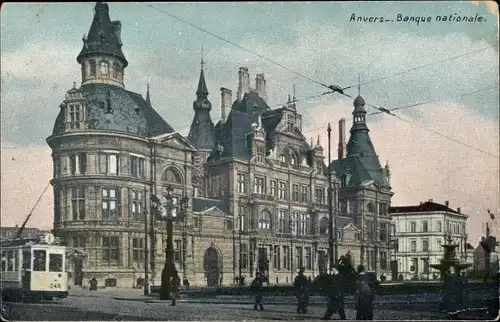 Ak Anvers Antwerpen Flandern, Banque nationale