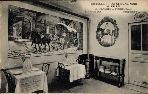 Ak Saint André de l'Eure Eure, Hostellerie du Cheval Noir, Cote Office