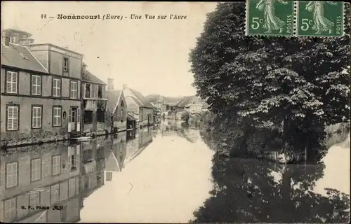 Ak Nonancourt Eure, Une Vue sur l'Avre