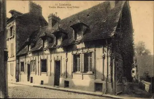 Ak Lisieux Calvados, Vieille Maison, Rue Orbec