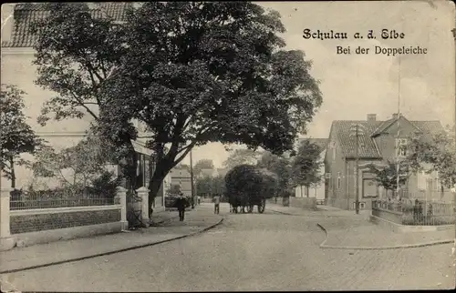 Ak Schulau Wedel im Kreis Pinneberg, Partie bei der Doppeleiche