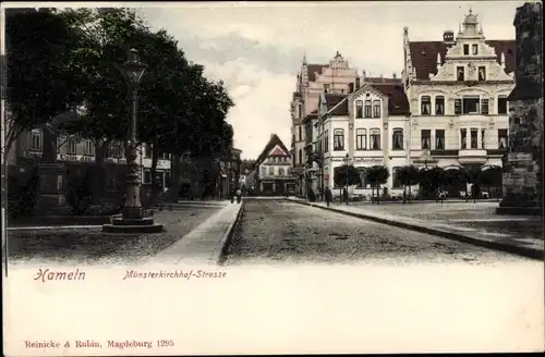 Ak Hameln an der Weser Niedersachsen, Münsterkirchhof Straße